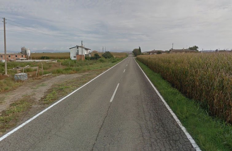 La carretera C-73 entre Linyola i Bellcaire d'Urgell