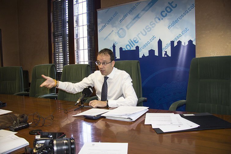 L'alcalde Marc Solsona en una Roda de Premsa