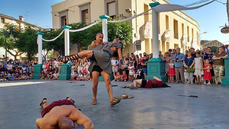 Les lluites de gladiadors, una de les representacions del Mercat Romà