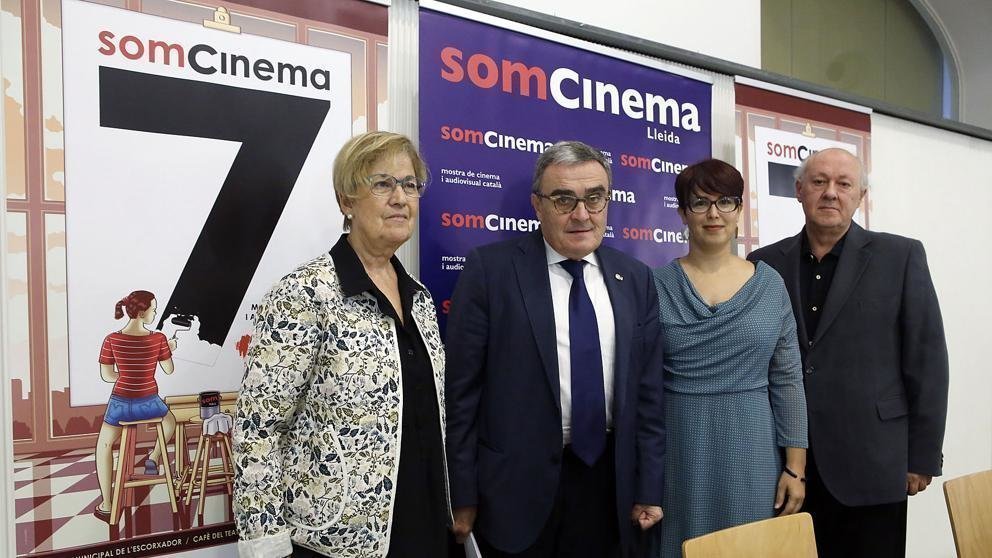 Montse Parra, Àngel Ros, Anna M Bofarull i Pep Oriol en la presentació de la 7a edició