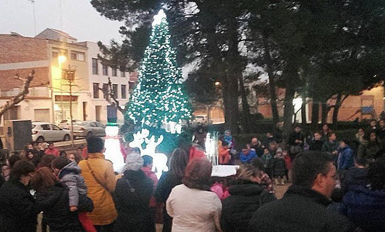 L'arbre de Nadal va motivar força expectació a Torregrossa