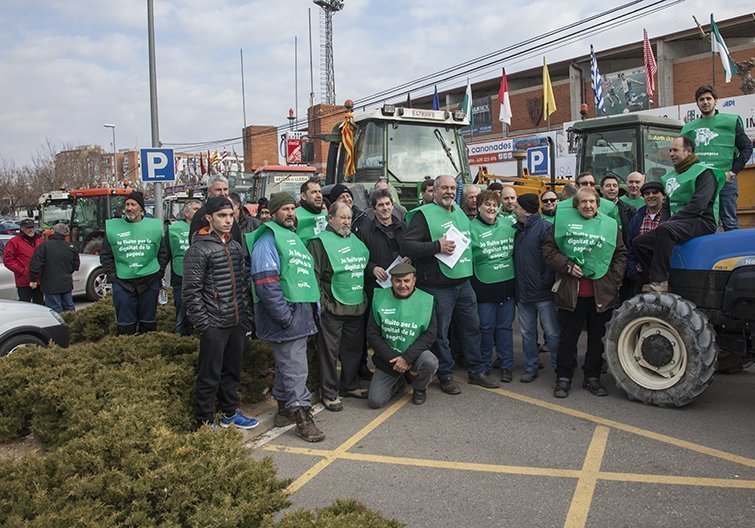 Marxa Pagesa la columna de tractors de la demarcació de Lleida