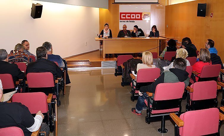 Pla general de l'assemblea de delegats, que dona el tret de sortida al procés congressual que culminarà amb la fusió de les federacions de Serveis Privats i de la Construcció de CCOO de Catalunya