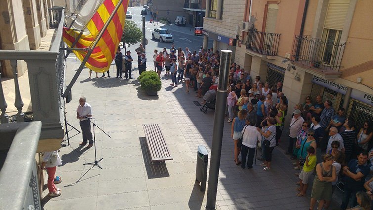 Concentració de solidaritat celebrada a les Borges.