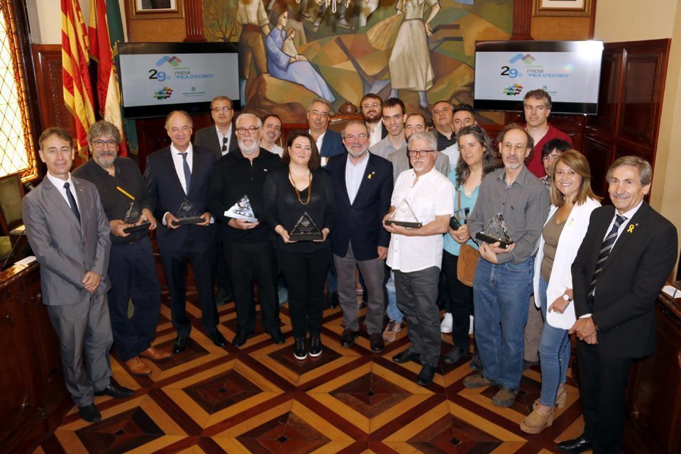 Els guardonats amb els premis de periodisme Pica d'Estats de la Diputació de Lleida