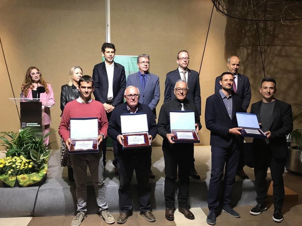 Els premiats de la 43a edició dels Premis de la Maquinària Agrícola, Ramadera i Instal·lacions Agroindustrials, celebrats en el marc de la Nit de l'Expositor de la 150a Fira de Sant Josep - Foto: Esther Barta