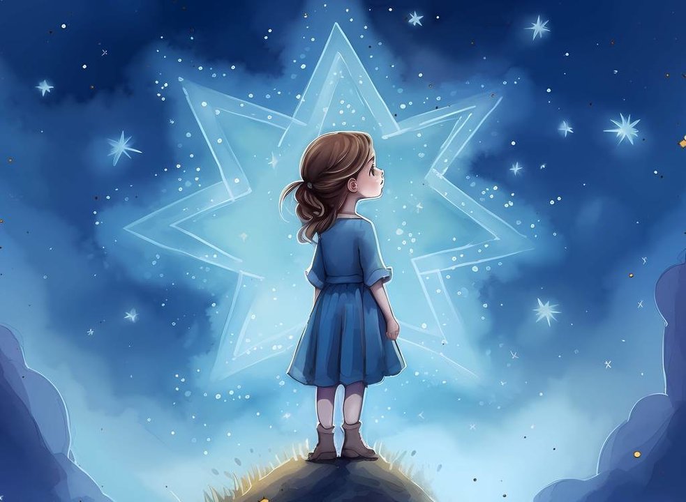 Imatge del conte il·lustrat "La nena de les estrelles"