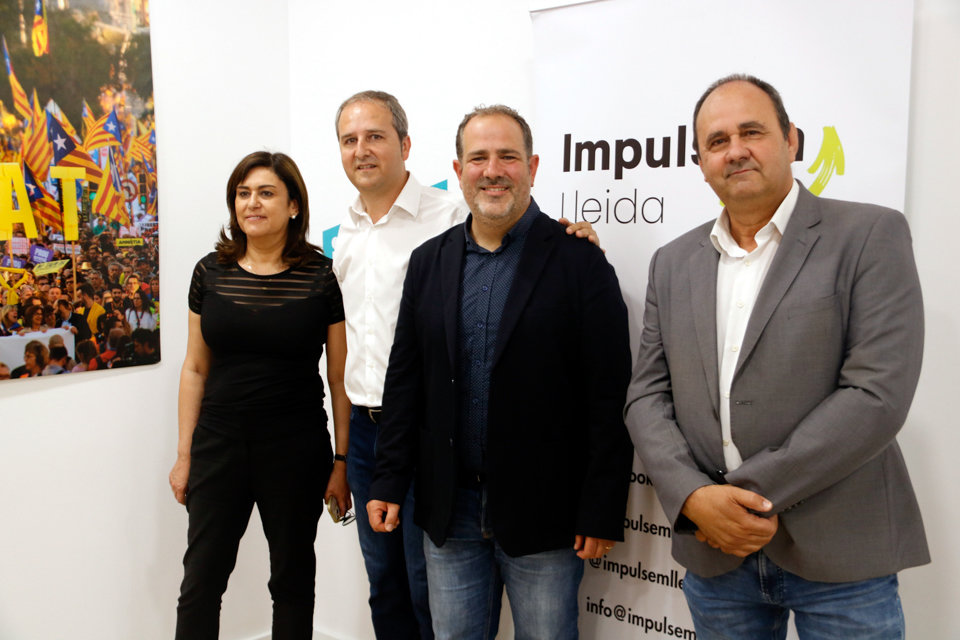 Els responsables de la coalició entre Junts i Impulsem a Lleida - Foto: Oriol Bosch