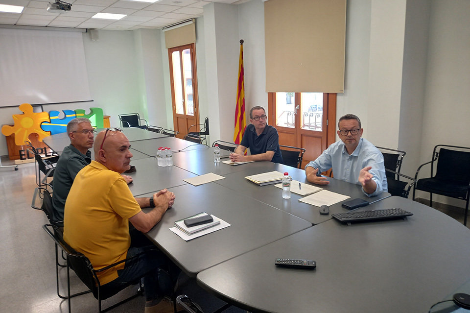 El director dels SSTT, Claudi Vidal, durant la seva visita al Consell Comarcal del Pla d'Urgell - Foto: CC Pla d'Urgell