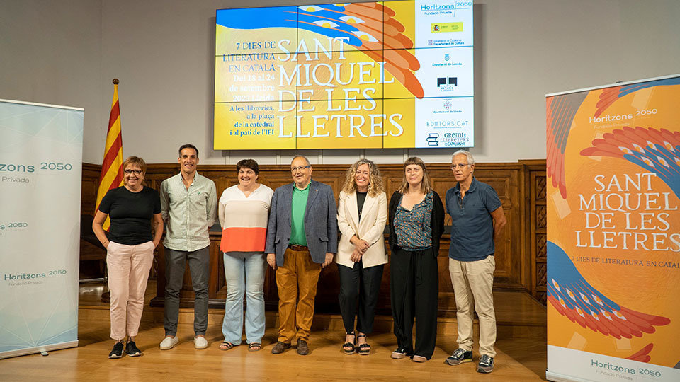 Presentació de la nova iniciativa literària Sant Miquel de les Lletres a l'IEI de Lleida - Foto: Cedida per Fundació Privada Horitzons 2050