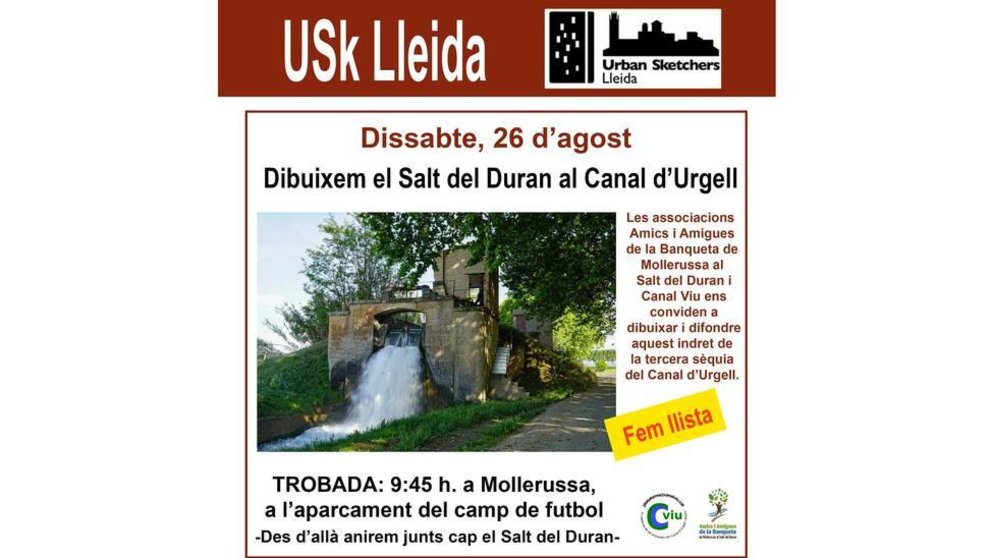 Trobada d'Urban Sketchers Lleida al Salt del Duran