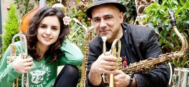 Andrea Motis i el seu mentor Joan Chamorro.
