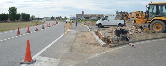 La Brigada Municipal esta realitzen les obres de la nova rotonda.
