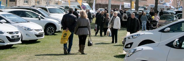 Imatge del Saló de l'Automòbil en la Fira de Sant Josep.