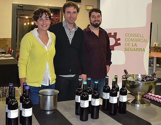Responsables del restaurant La Mallola de Sanaüja i el Celler Comalats amb,Vicenç Roig Responsables del restaurant La Mallola de Sanaüja i el Celler Comalats amb,Vicenç Roig