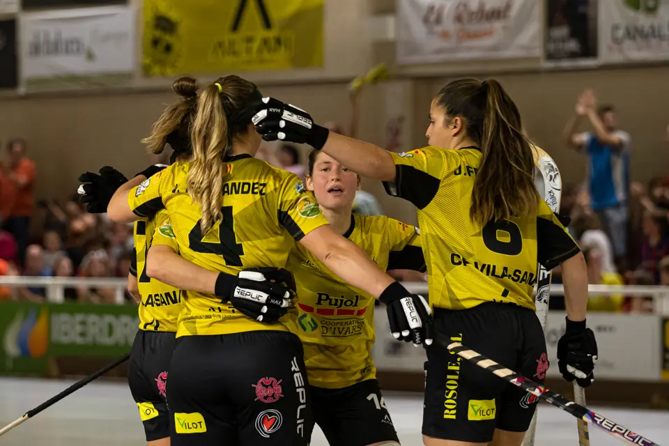 El Club Patí Vila-sana es fa amb el segon lloc de la lliga regular amb el triomf 4-2 contra el Telecable H.C. a l'OK Lliga - Foto: © Jordi Vinuesa