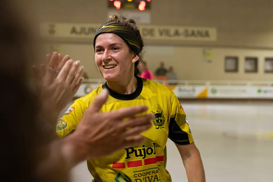El Club Patí Vila-sana es fa amb el segon lloc de la lliga regular amb el triomf 4-2 contra el Telecable H.C. a l'OK Lliga - Foto: © Jordi Vinuesa