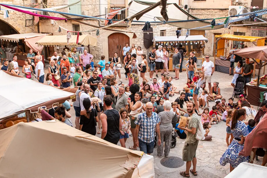 Espectacle d'encantament 'Aakarsshak' de Pablo Muñoz durant la celebració del 28è Mercat Medieval de Guimerà - Foto: Jordi Vinuesa