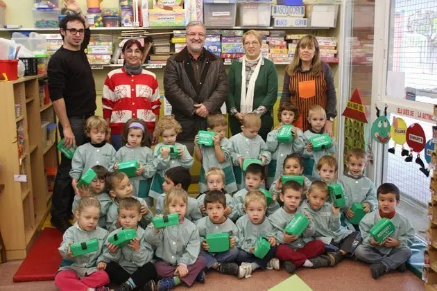 Els alumnes de P-3 del col·legi Joaquim Palacín de Bellvís.