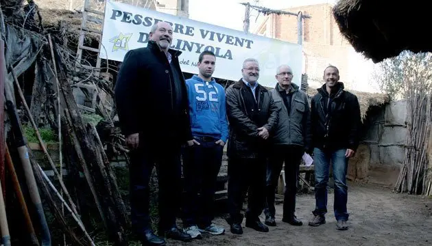 Francesc Fabregat, Pol Galitó, i Àlex Mases, en la presentació del Pessebre.