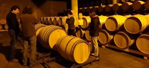 Tomàs Cusiné en una visita al celler del Vilosell.