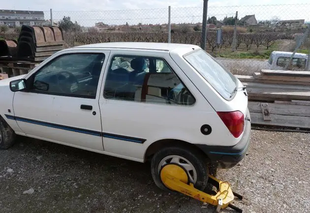 Vehicle immobilitzat per la Policia Local de les Borges.