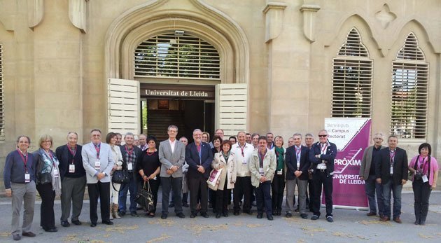 La comissió del Pla d&#39;Urgell en la seva visita al rectorat de la UdL.