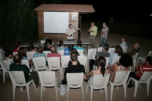 Tono Folguera, Jordi Sargatal i Toni Costa, van presentar la Mostra de Cinema a la fersca.