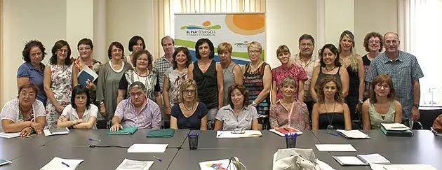 Els directius dels centres educatius que van participar en la presentació.