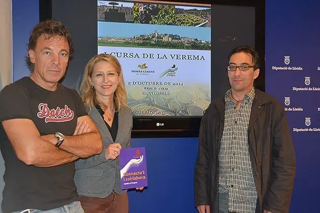 Cartell promocional de la Cursa de la Verema del Celler Tomàs Cusiné.