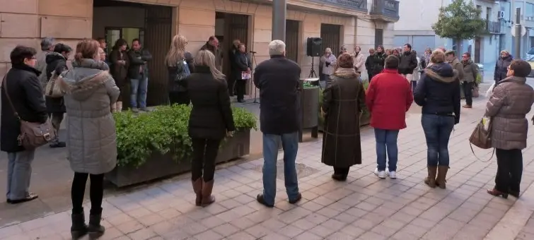 Lectura del manifest en contra de la violència de gènere