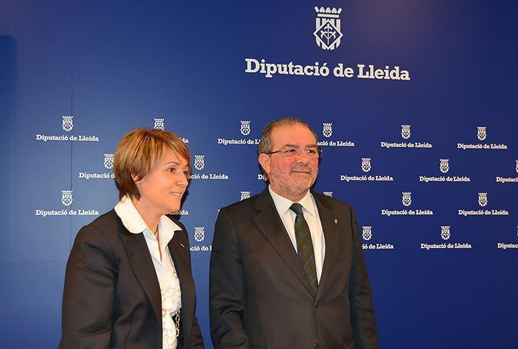 El president Joan Reñé presenta el pressupost de 2015 de la Diputació de Lleida.