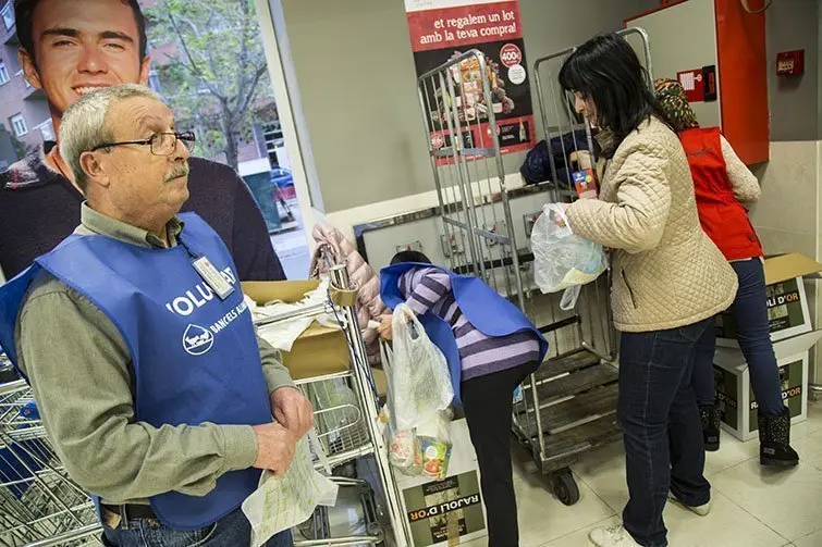 Voluntaris que han participat en la campanya del Gran Recapte al Pla d&#39;Urgell.