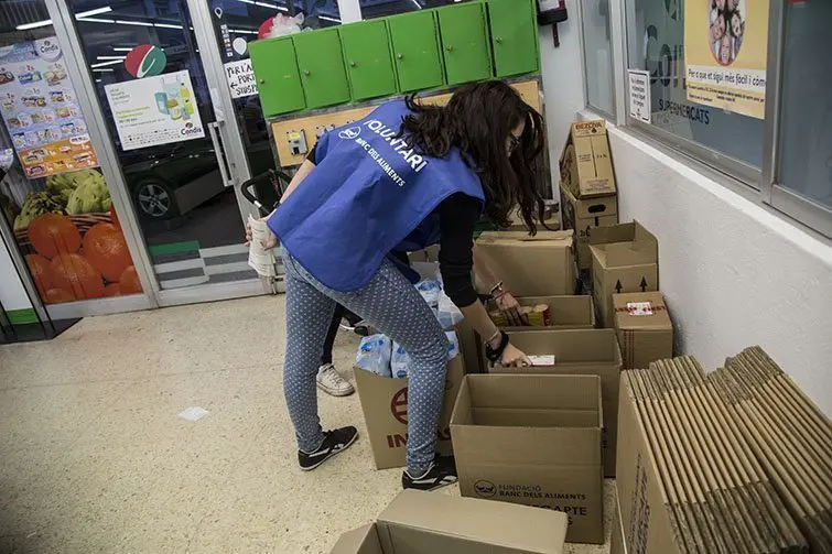 Voluntaris que han participat en la campanya del Gran Recapte al Pla d&#39;Urgell.