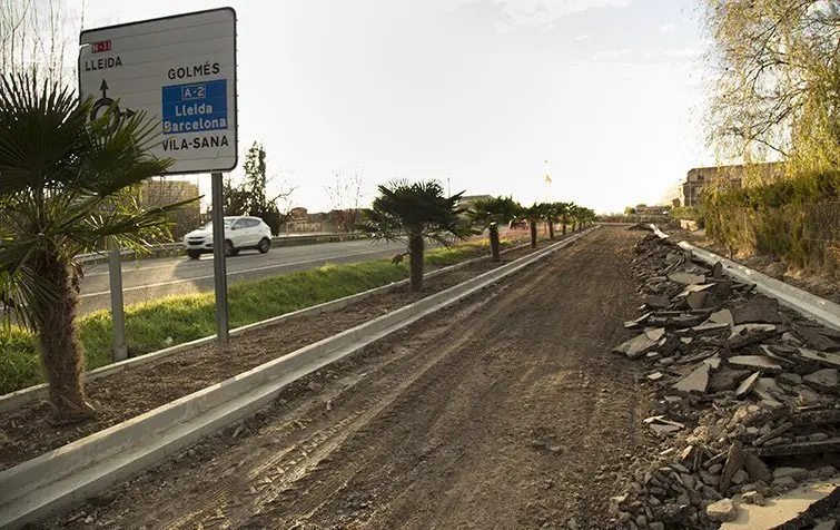 Obres de remodelació del passeig Mossèn Fidel de Golmés.