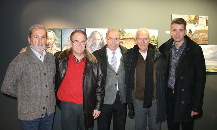 Josep Maria Pujol, Miquel Pujol, Àngel Olarán i Ramon Espax en l&#39;acte de donació.