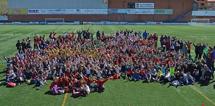 Fotografia dels participants en la Trobada Esportiva del Pla d&#39;Urgell.