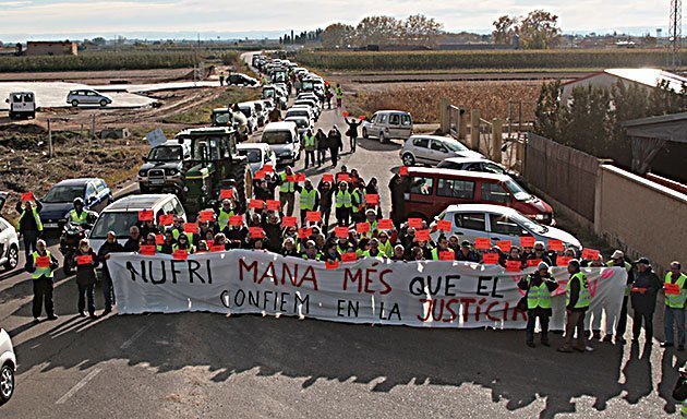 Manifestació en contra de la construcció de la planta de biomassa.