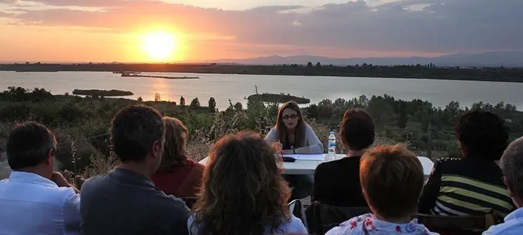 Àngels Marzo en la passada edició dels versos a l'Estany.