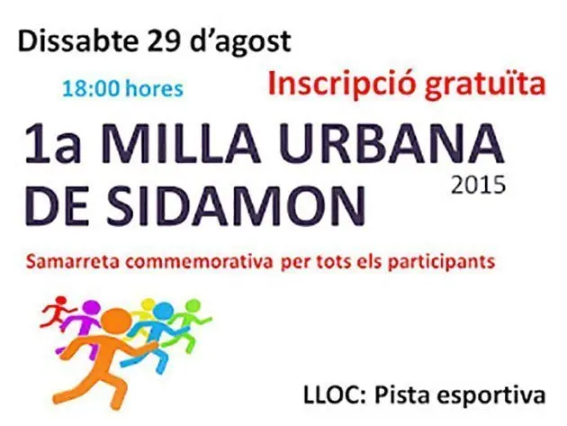 Cartell de la Milla Urbana de Sidamon