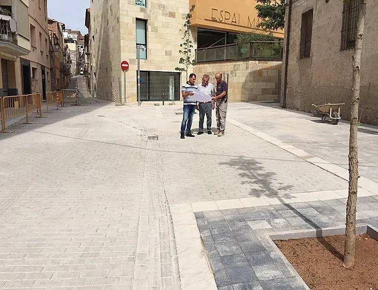 Visita a l'obra de l’alcalde i el gerent d’Urbanisme