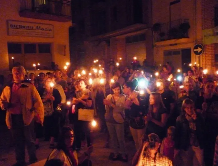 Marxa de torxes per la independència a les Borges