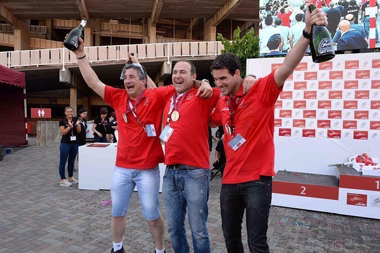 Joel Segura, Josep LLobera, Ramon Gutiérrez, els triumfadors de la copa 2015