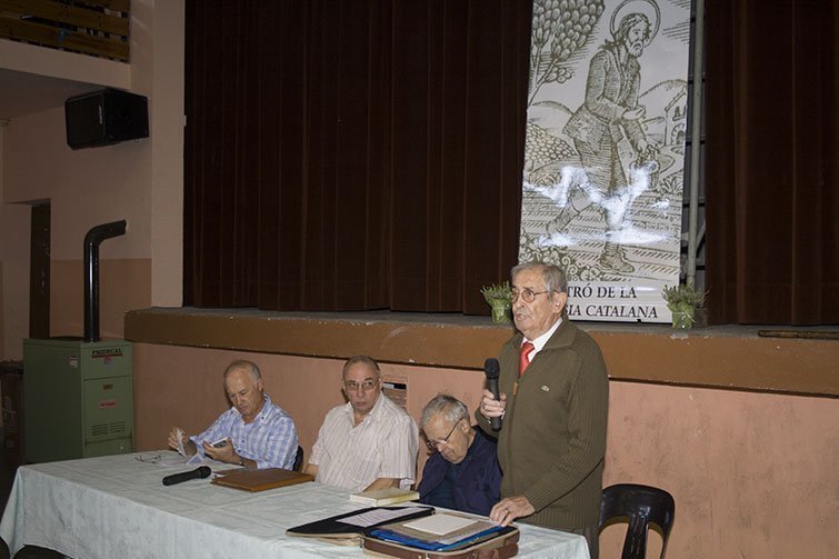 Josep Maria Prenafeta acompanyat de  Joan Montero i Agustí Esteve i Orozco