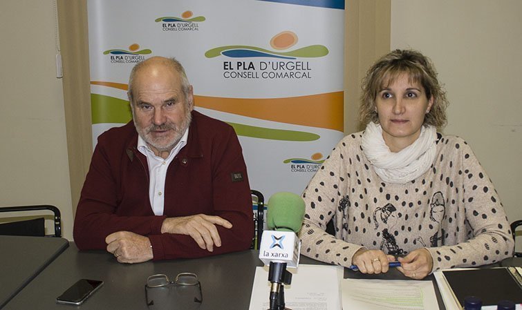 El president Josep M. Huguet i la tècnic Sònia Oriola 1