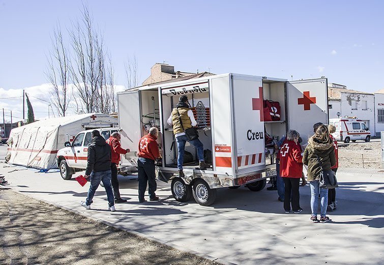 Simulacre emergències de Creu Roja Mollerussa