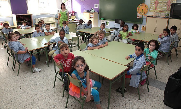 Imatge d&#39;una de les aules de lescola Ignasi Peraire de Mollerussa