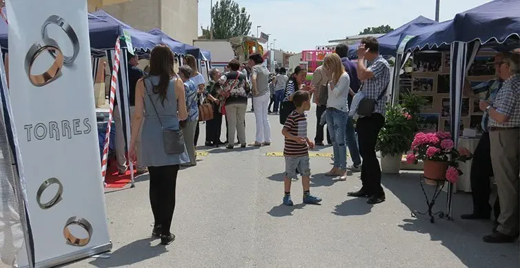 Parades dels expositors a la mostra Cominart de Vilanova de Bellpuig