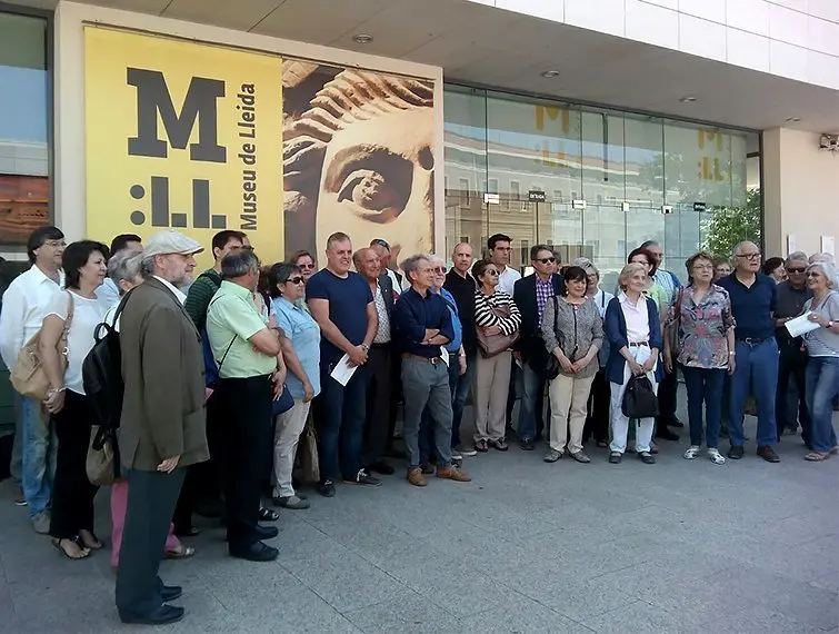 Les entitats lleidatanes es concentren en defensa de les obres procedents de Sixena