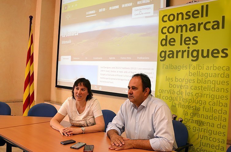 Antoni Villas en la presentació dels nous webs de les Garrigues
